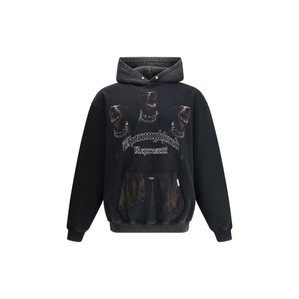 Represent Black Cotton Men's Sweatshirt
